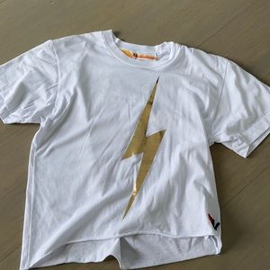 Aviator Nation gold lightning bolt shirt